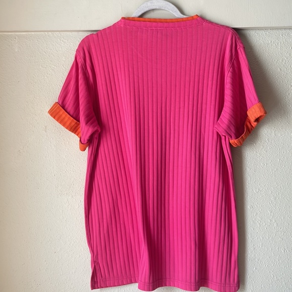 Vintage Huntington Ridge two toned short sleeve ribbed style tee - Picture 5 of 5